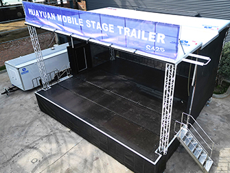 custom mobile stage trailer for commercial promotions